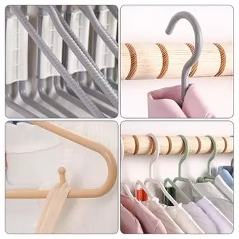 10/20pcs Travel Clothes Hangers Portable Folding Drying Rack Space Saving Non-Slip Cloth Hanger For Home Wardrobe Organizer 10pcs светло-серый