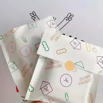 10/20pcs White Paper Bag Candy Cookie Pouch Gift Bag Kraft Paper Baking Bag Wrapping Supplies 15.5x21.5cm 10pcs