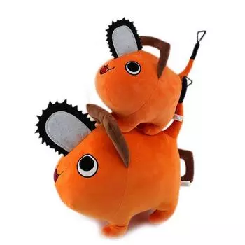10/25/40 см Pochita плюшевая бензопила, мужская цепная пила, стоячая оранжевая собака, мягкая кукла, японское аниме, незнакомец, плюшевый подарок для детей 10CM оранжевый