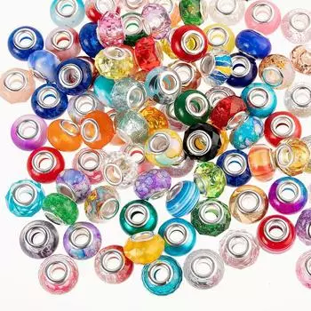 10/25/50/100 шт. 14 мм европейские бусины с большим отверстием, граненые разделительные бусины, темные разделительные смоляные бусины, ожерелье, серьги, браслет, изготовление ювелирных изделий, ремесла 10pcs чёрный