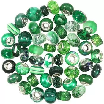 10/25/50 шт. Ассорти из европейских бусин из смолы, зеленые бусины-разделители с большим отверстием, стразы, бусины для поделок, браслеты, подвески, изготовление ювелирных изделий своими руками 10pcs красный