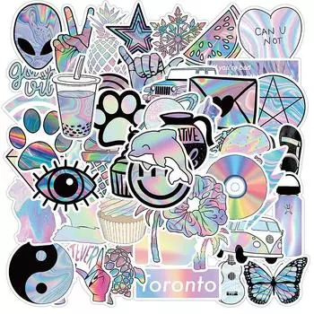 10/25/50 шт. психоделические наклейки, смешанные психоделические наклейки в стиле граффити для DIY багажа, ноутбука, скейтборда, мотоцикла, велосипеда, наклейки 10PCS