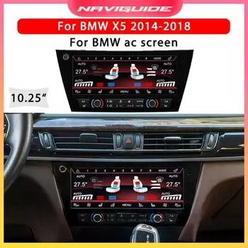 10,25 для BMW X5 F15 X6 F16 2014 2015 2016-2018 Панель кондиционера Сенсорный ЖК-экран Состояние сиденья Голосовое управление Климат Eight Core красный