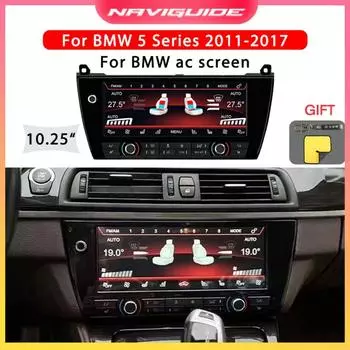 10,25-дюймовый экран климат-контроля для BMW 5 серии 2011 2012 2013 2014-2017 AC Panel Touch Board LCD Digital красный