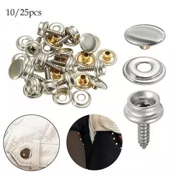 10/25 комплектов 10 мм 15 мм из нержавеющей стали для лодок, парусиновая ткань, комплект кнопок и гнезд 201 Tools
