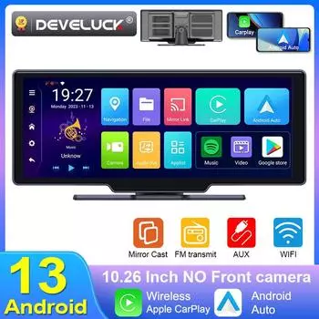 10,26-дюймовый Android 13 беспроводной Carplay и Android Auto экран видеорегистратор зеркало заднего вида камера GPS навигация 5G Wifi FM AUX Bluetooth NO TF Card