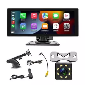 10,26-дюймовый видеорегистратор 4K камера заднего вида Carplay и Android Auto GPS-навигация с голосовым управлением Автомобильный видеорегистратор BT FM-монитор 64G