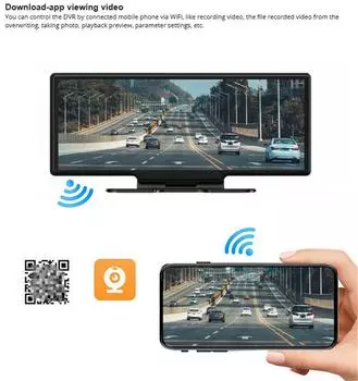 10.26 поддержка 4K 2160p carplay android auto wifi автомобильный видеорегистратор запись видео плеер