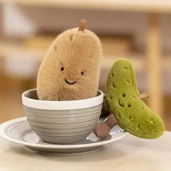 10/26 см кавайная плюшевая игрушка в виде картофеля, милые куклы-огурцы, плюшевые игрушки из овощей, детский подарок на день рождения, Валентина, Пасха 10cm