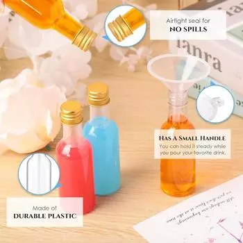 10/30/50100 шт. Мини-пластиковая бутылка для вина, 1,7 унции, портативная прозрачная бутылка для сока, бутылка для хлопьев, декоративная бутылка для рождественской вечеринки 10PCS