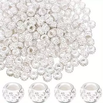 10/30/50 шт. Бусины из смоляного материала белого цвета с большими отверстиями, креативные персонализированные декоративные бусины, бусины для рукоделия, браслет, ожерелье, серьги, брелок 10pcs