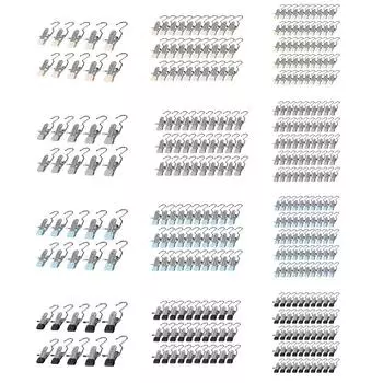 10/30/50 шт. Компактная прищепка из нержавеющей стали для подвешивания на крючок для дома и путешествий серый