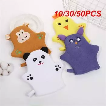 10/30/50 шт. перчатки для скрабирования тела, массажная губка для душа, щетка для тела, полотенце, банные перчатки, эластичные салфетки для увлажнения кожи, пять пальцев