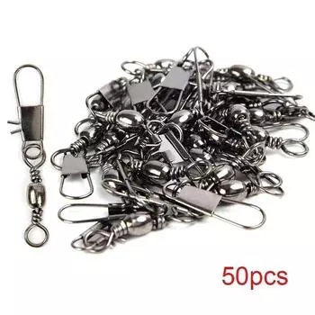 10/30/50pcs Fishing Quick Lock Clips Fishhook Rolling Swivel Buckle All for Fishing Accessories Sports Entertainment Goods Tools 10pcs