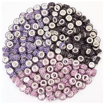 10/30/60 бусины из смоляного материала с крупными отверстиями, декоративные бусины случайных цветов, бусины с интервалами, браслеты своими руками, ожерелья, серьги, брелки, изготовление ювелирных изделий 10pcs