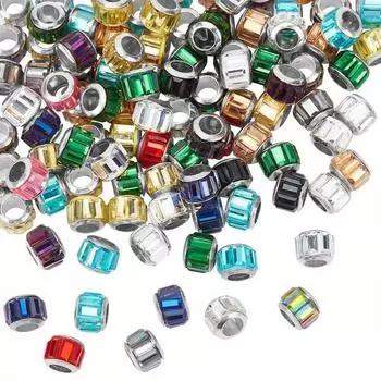 10/30/60 разноцветных бусин из смолы с крупными отверстиями, бусины для поделок случайных цветов, декоративные бусины, браслеты своими руками, ожерелья, брелки, аксессуары для украшений 10pcs