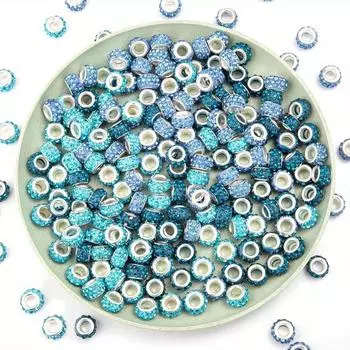 10/30/60 шт., смоляной материал, синяя серия, крупные бусины с отверстиями, случайные цвета, декоративные бусины, сделай сам, браслет, ожерелье, серьги, брелок, ювелирные изделия, аксессуары 10pcs