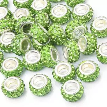 10/30/60 шт. смоляных бусин зеленого цвета с большими отверстиями, креативные декоративные бусины, сделай сам, браслет, ожерелье, серьги, брелок, ювелирные изделия, аксессуары 10pcs