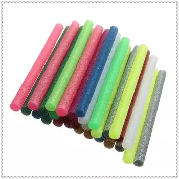 10/30 шт. цветных термоклеевых стержней 7 мм, клейкие блестящие клеевые стержни, профессиональные для электрического клеевого пистолета, ремонта