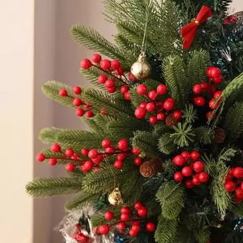 10/30 шт. имитация ягод многоразовые реалистичные яркие цвета искусственные красные ягоды рождественские украшения для дома 10 pcs