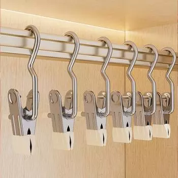 10/30 шт. Органайзер для одежды в шкафу, прищепки без следов, прищепки с крючками, вешалки для брюк и носков, зажим для сушки одежды
