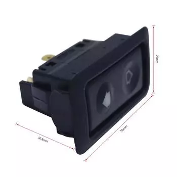 10-30A Кнопка переключателя стеклоподъемника для всех автомобилей с зеленым светодиодным переключателем для автомобиля чёрный