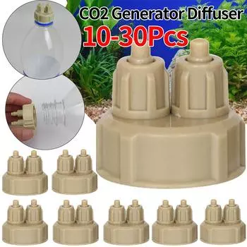 10-30Pcs Aquarium CO2 System Generator Bottle Cap Fish Tank Live Plant DIY Air Diffuser Carbon Dioxide Reactor Instrument
