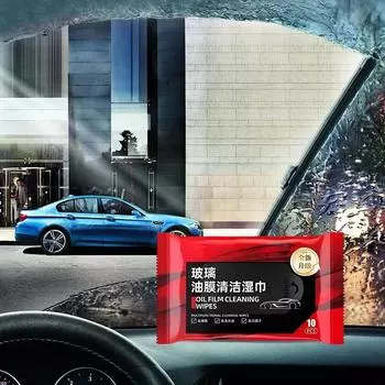 10-30Pcs Car Glass Oil Film Removal Wipes Oil Film Cleaning Wipes Windshield Cleaning Wipes Car Oil Stain Cleaner Auto Detailing