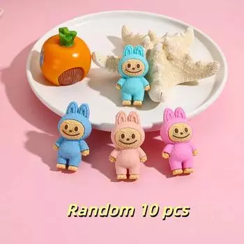 10/36 шт. Лабубу Ластик 3D Съемный Мультяшный Кукла Ластик для Карандаша Студенческие Принадлежности