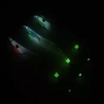 10,3 см/4,7 г, практичная, тщательная обработка, многоразовая искусственная приманка, УФ-светящаяся бионическая приманка для кальмара, принадлежности для рыбалки зелёный