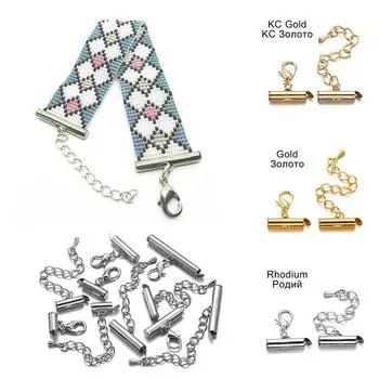 10-40 мм раздвижная трубка, концевые колпачки, соединители, пряжки для цепи, трубки, хвостовая цепочка, DIY ювелирные аксессуары 10mm