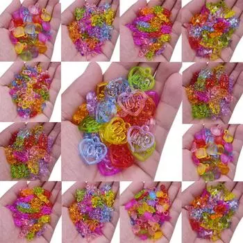 10-40 шт. свободные бусины DIY ремесленные ювелирные аксессуары прозрачный лист звезда цветок для изготовления ювелирных изделий ожерелья браслеты кулон подарок разделительные бусины бусины 20Pcs 20*10mm Leaf