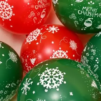 10/40 шт. Веселые рождественские латексные шары 10/12 дюймов с принтом в виде лося, воздушные шары для рождественских новогодних вечеринок, украшения для детей, игрушки As picture
