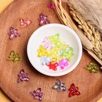 10-40 шт. прозрачные бусины в форме листа и звезды для самостоятельного изготовления ювелирных изделий оптом ожерелье браслет кулон 20Pcs 20*10mm Leaf