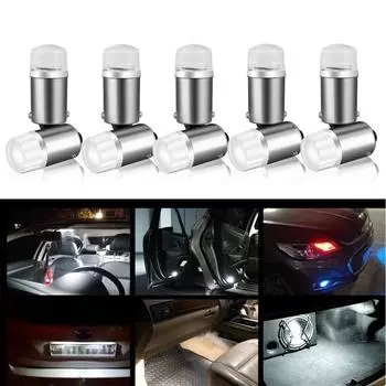 10/4/2/1 шт. BA9S светодиодный T4W H6W светодиодный светильник Canbus для салона автомобиля, авто клиновой маркер, купольная лампа для чтения, дверной светильник, 6000 К, 12 В 1Pcs белый
