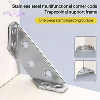 10/4/2 шт. многофункциональный утолщенный угловой код 90 градусов, прямой угол из нержавеющей стали, железный фиксированный кронштейн, мебельная деревянная доска, утюг, разъем 2PCS серебряный