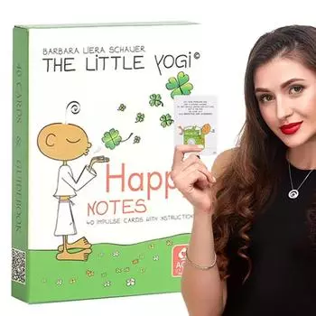 10,4x7,3 см Счастливые записки маленького йогина: 40 импульсных карт