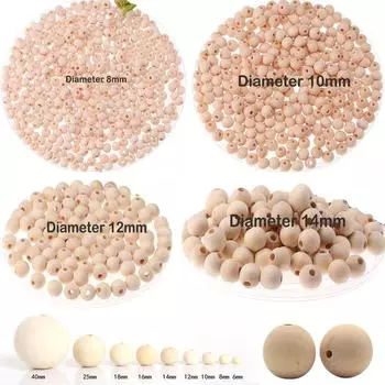 10-500 шт. Натуральные деревянные разделительные бусины круглые экологически чистые свободные деревянные бусины DIY ремесленные принадлежности для изготовления ювелирных изделий аксессуары для браслетов 25mm 10pcs