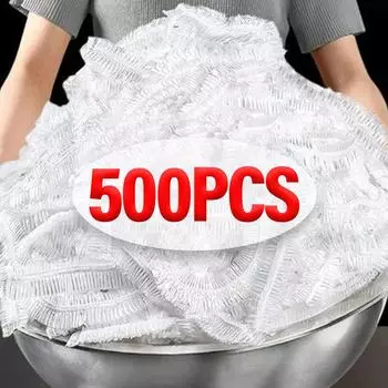 10-500 шт. сумки для хранения фруктов и овощей, прозрачные одноразовые пищевые чехлы, кухонные пакеты для сохранения свежести, чехлы для обуви, душевые насадки 10PCS(Small packX1)