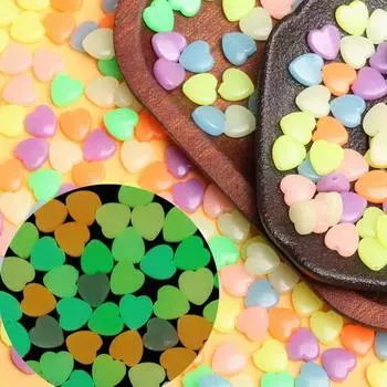 10/50/100 шт. Акриловые бусины Love Loose, однотонные, креативные, ручная работа, желейные, для ожерелья, браслета, серег, изготовления ювелирных изделий 10Pcs разноцветный