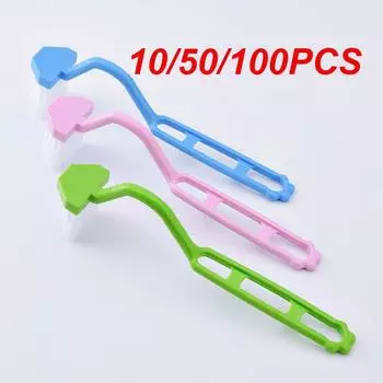 10/50/100 шт. изогнутая щетка для унитаза кухонный уголок аксессуары для ванной комнаты удобное хранение широкий спектр использования щетка для чистки