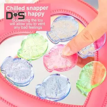 10/50/100 шт. прозрачная игрушка-рыбка, сжимающая, для снятия стресса, морской лещ, сенсорная игрушка для детей и взрослых, мягкая TPR, успокаивающая игрушка-рыбка 10pcs разноцветный