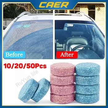 10/50/100 шт. Твердые концентрированные шипучие таблетки для чистки лобового стекла автомобиля для стеклоочистителя, кухонного окна, туалета