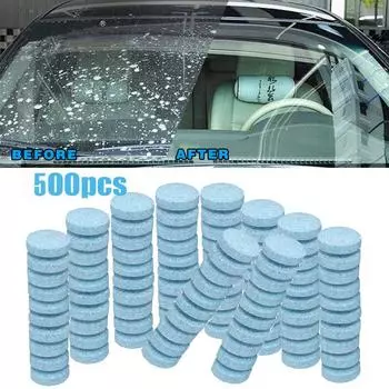 10/50/500 шт. Твердые чистящие средства для стекла, автомобильные аксессуары, антифриз для полировки лобового стекла Vaz 2115, автомобильные таблетки Zoverhor для мойки льда