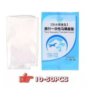 10-50 Pieces Bathroom Accessories Portable Toilet Cover WC No Obstacles Safety Travel Paper Pad Disposable Ring Gasket Home