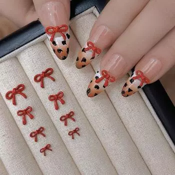 10/50 шт 3D Лента Бант Украшения для ногтей Подвески Принадлежности Бантики Аксессуары Для Украшения Ногтей Дизайн Маникюр Декор Extra-small/resin