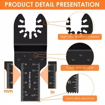10/50 шт. биметаллическое колебательное многофункциональное пильное полотно, быстросъемное полукруглое колебательное пильное полотно, электрические режущие инструменты Multipurpose Cutting