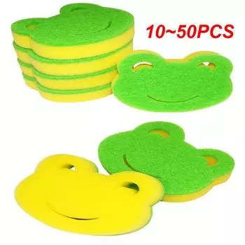 10~50 шт. губка-ластик для кухонного творчества мощная губка в форме лягушки для мытья посуды мягкая чистящая губка для мытья посуды