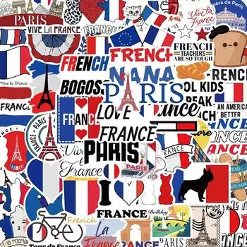 10/50 шт., мультяшные французские наклейки, эстетические граффити, наклейки для DIY, багажа, ноутбука, скейтборда, велосипеда, наклейки 10pcs