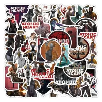 10/50 шт. наклейки с атомным сердцем, граффити, наклейки для DIY, багажа, ноутбука, скейтборда, мотоцикла, велосипеда, наклейки 10pcs